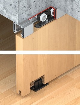 Kování pro posuvné dveře, Häfele Slido D-Line11 160C, sada