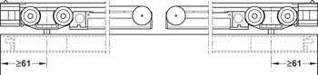 Kování pro posuvné dveře, Häfele Slido D-Line11 160I, sada