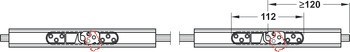 Kování pro posuvné dveře, Häfele Slido D-Line11 160L, sada bez pojezdové kolejnice