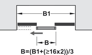 Kování pro posuvné dveře, Häfele Slido D-Line11 50C / 80C / 120C, sada bez pojezdové kolejnice