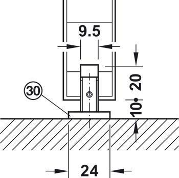 Kování pro posuvné dveře, Slido D-Line11 50P až 120P, sada bez pojezdové kolejnice