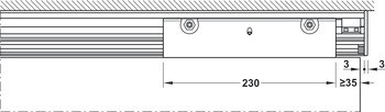 Kování pro posuvné dveře, Häfele Slido D-Line12 50E / 80E / 120E, sada