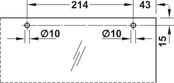 Kování pro posuvné dveře, Häfele Slido D-Line12 50F / 80F / 120F, sada bez mechanismu tlumeného zavírání
