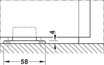 Kování pro posuvné dveře, Häfele Slido D-Line12 50E / 80E / 120E, sada