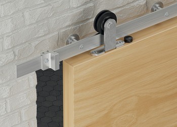 Kování pro posuvné dveře, Häfele Slido D-Line42 100R, sada s pojezdovou kolejnicí