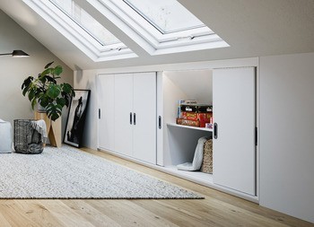 Kování pro posuvné dveře, Häfele Slido F-Flush57 08B, sada