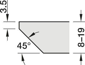 Kování pro posuvné dveře, Häfele Slido F-Flush57 08B, sada