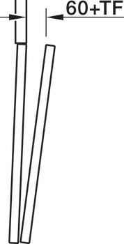 Kování pro posuvné dveře, Häfele Slido F-Fold61 25A / 50A, sada