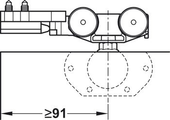 Kování pro posuvné dveře, Häfele Slido F-Line16 80A, Infront, sada