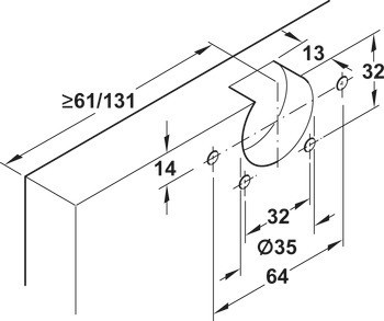 Kování pro posuvné dveře, Häfele Slido F-Line16 80A, Infront, sada