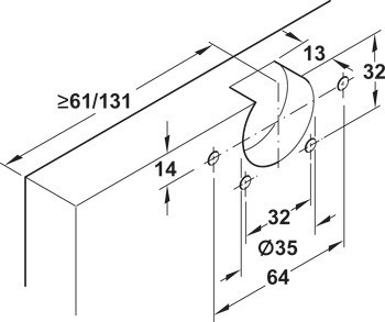 Kování pro posuvné dveře, Häfele Slido F-Line16 80B, Mixfront, sada