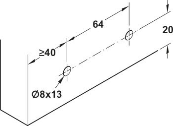Kování pro posuvné dveře, Häfele Slido F-Line16 80B, Mixfront, sada