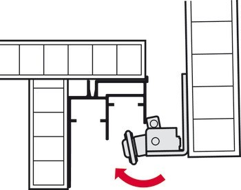 Kování pro posuvné dveře, Häfele Slido F-Line44 80A, sada