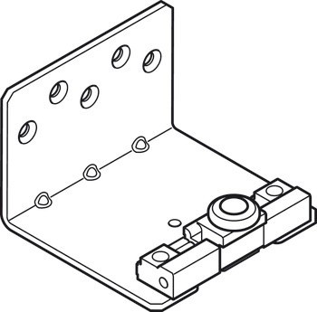 Kování pro posuvné dveře, Häfele Slido F-Line44 80A, sada