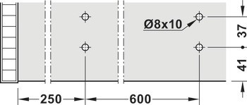Kování pro posuvné dveře, Häfele Slido F-Line44 80A, sada