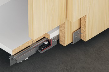 Kování pro posuvné dveře, Häfele Slido F-Line44 80A, sada