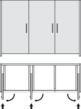 Kování pro posuvné dveře, Häfele Slido F-Park72 50A, sada