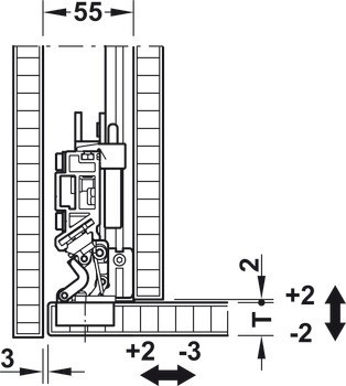 Kování pro posuvné dveře, Häfele Slido F-Park72 50A, sada