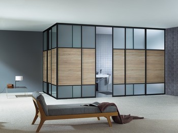 Kování pro posuvné dveře, Häfele Slido R-Aluflex 80A, Service+, dveřní kování