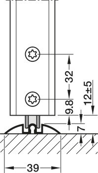 Kování pro posuvné dveře, Häfele Slido R-Aluflex 80A, Service+, dveřní kování
