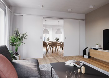 Kování pro posuvné dveře, Häfele Slido R-Aluflex 80W, sada