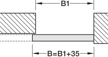 Kování pro posuvné dveře, Häfele Slido R-Aluflex 80W, sada
