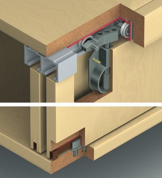 Kování pro posuvné dveře, Hawa 208 IF 40/70 Rollingfitt, sada