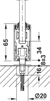 Kování pro posuvné dveře, Hawa Aperto 60 GL, sada
