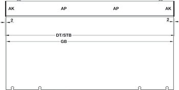 Kování pro posuvné dveře, Hawa Aperto 60 GL, sada