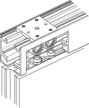 Kování pro posuvné dveře, Hawa Aperto 60/H, 60/GL Sada parkoviště