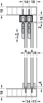 Kování pro posuvné dveře, Hawa Clipo 16 GK IF, sada