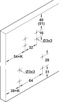 Kování pro posuvné dveře, Hawa Clipo 16 H VF 4, sada