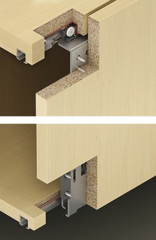 Kování pro posuvné dveře, Hawa Clipo 16 H VF 4, sada