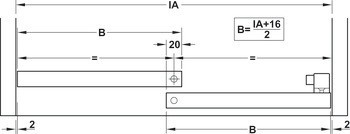 Kování pro posuvné dveře, Hawa Clipo 16 HM IF, sada