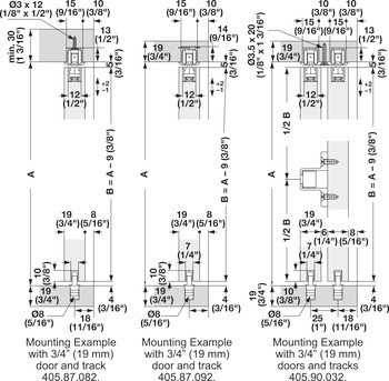 Kování pro posuvné dveře, Hawa Clipo 16 HM IF, sada