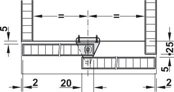 Kování pro posuvné dveře, Hawa Clipo 16 MF, sada