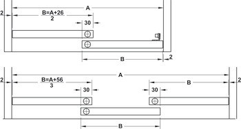 Kování pro posuvné dveře, Hawa Clipo 26 H IF, sada