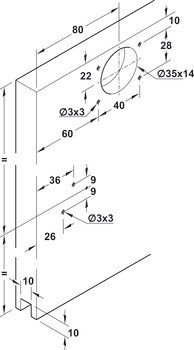 Kování pro posuvné dveře, Hawa Clipo 26 H IF, sada