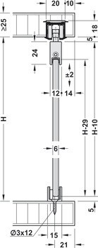 Kování pro posuvné dveře, Hawa Clipo 36 GPK/GPPK IF, sada