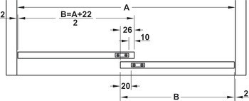 Kování pro posuvné dveře, Hawa Clipo 36 GPK/GPPK IF, sada