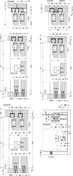 Kování pro posuvné dveře, Hawa Clipo 36 H IF, sada