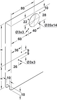 Kování pro posuvné dveře, Hawa Clipo 36 H IF, sada