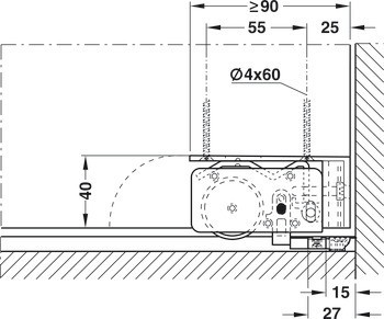 Kování pro posuvné dveře, Hawa Divido 80 H a 80 H DS1/DS2, sada