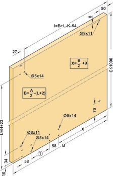Kování pro posuvné dveře, Hawa Frontino 20 H FB, sada