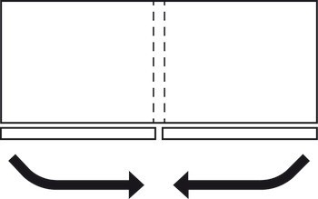 Kování pro posuvné dveře, Hawa Frontino 20 H OS FS, sada
