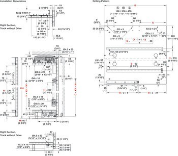 Kování pro posuvné dveře, Hawa Frontino 40, sada