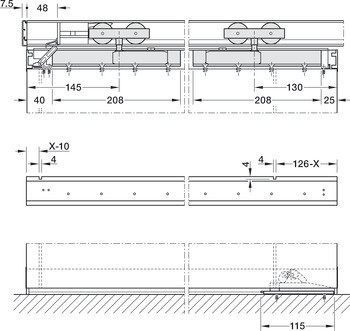 Kování pro posuvné dveře, Hawa Junior 100 B Acoustics / Hawa Junior 100 B Pocket Acoustics, sada