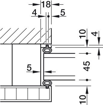 Kování pro posuvné dveře, Hawa Junior 100 B Acoustics / Hawa Junior 100 B Pocket Acoustics, sada