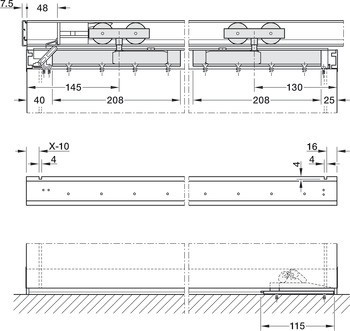 Kování pro posuvné dveře, Hawa Junior 100 B Acoustics / Hawa Junior 100 B Pocket Acoustics, sada