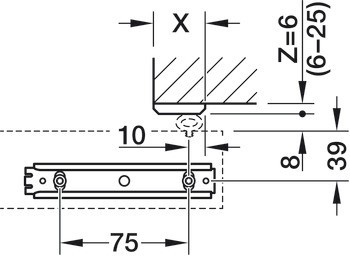 Kování pro posuvné dveře, Hawa Junior 100 B Acoustics / Hawa Junior 100 B Pocket Acoustics, sada